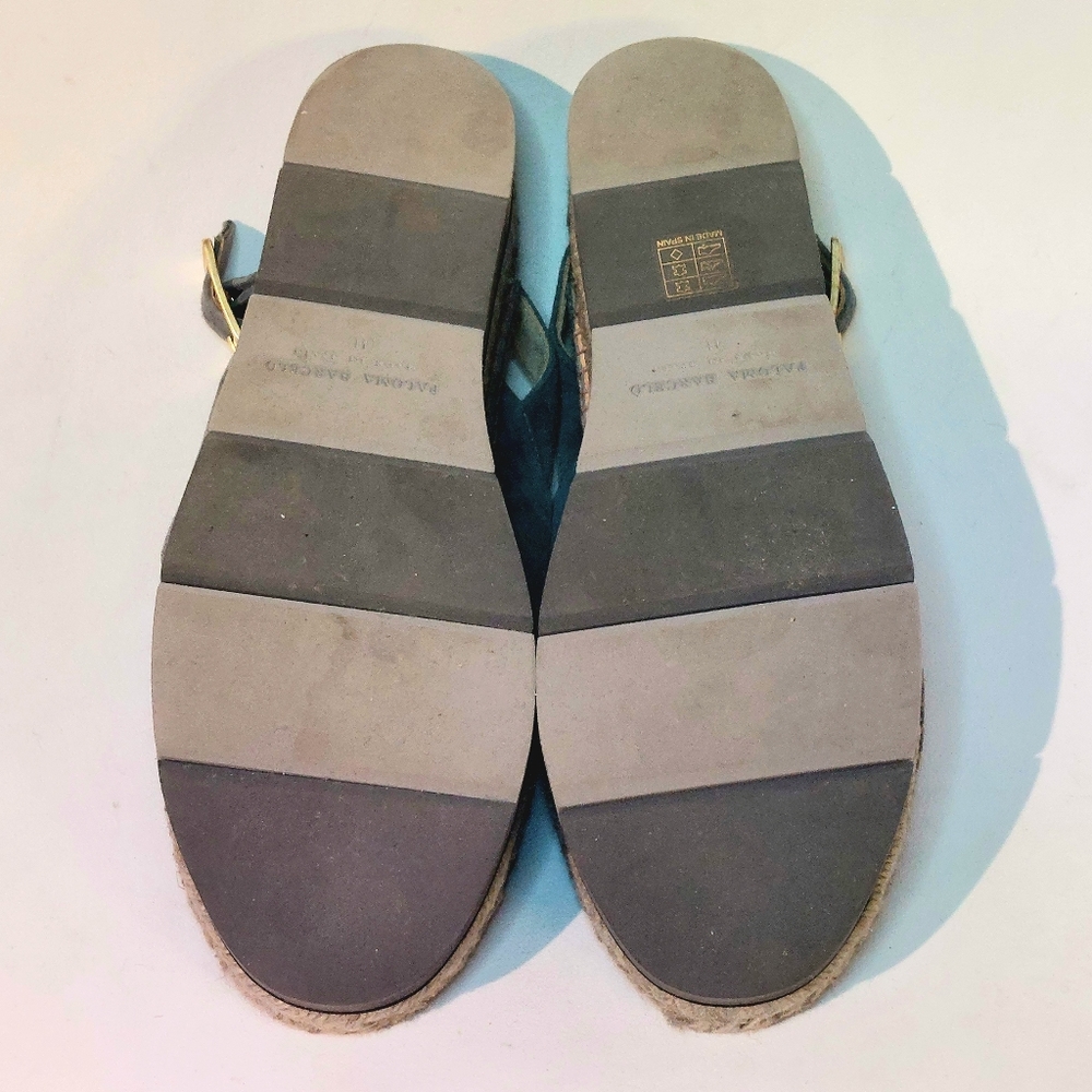 Paloma Barcelo grey microsuede espadrille flatform slingback sandals, EU41, new - Picture 11 of 15
